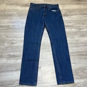 Levi's Straight Fit Denim 100% Cotton Jeans Classic 5-Pocket Blue Men's W34 L36